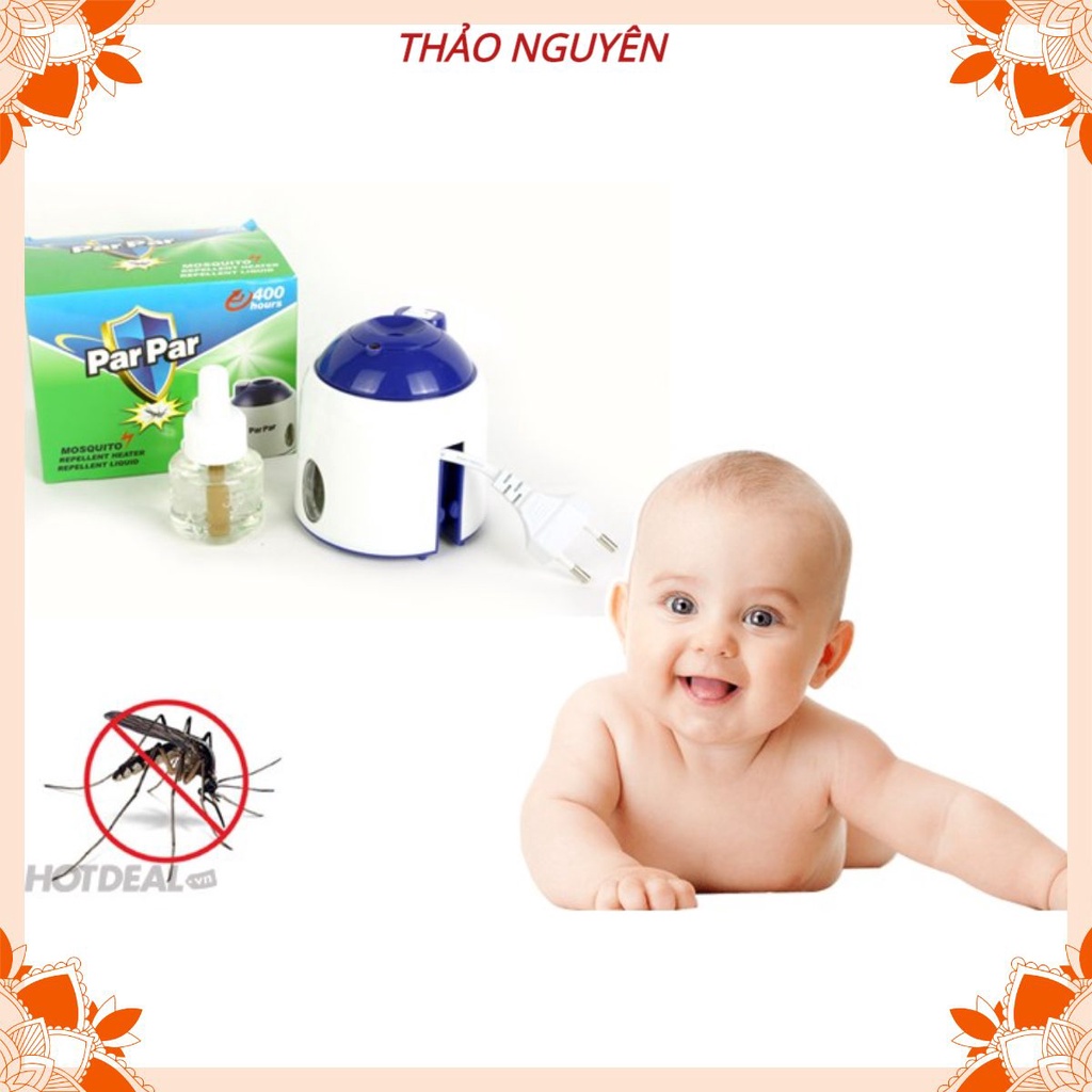 Máy đuổi muỗi xông tinh dầu parpar kèm 1 tinh dầu (Thảo Nguyên)