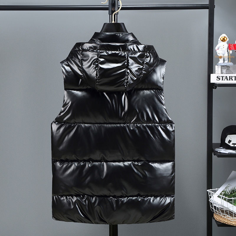 Áo khoác phao không tay dáng rộng lót cotton plus size phong cách hàn quốc dành cho nam