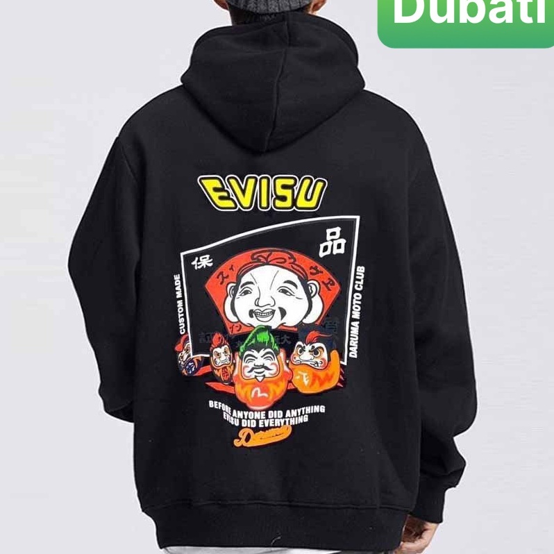 ÁO HOODIE NAM NỮ, ÁO KHOÁC NỈ EVISU FROM RỘNG DÀI TAY CHỐNG NẮNG SIÊU CAO CẤP MỚI - DUBATI FASHON