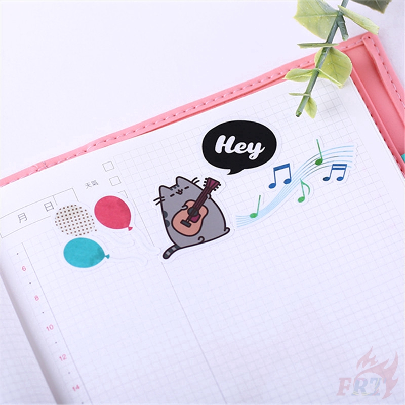 ❀ Pusheen Cat Giấy và decal dán tường ❀ 39 Pcs/set Anime Kawaii Album Scrapbooks DIY Decor Stickers ML01139