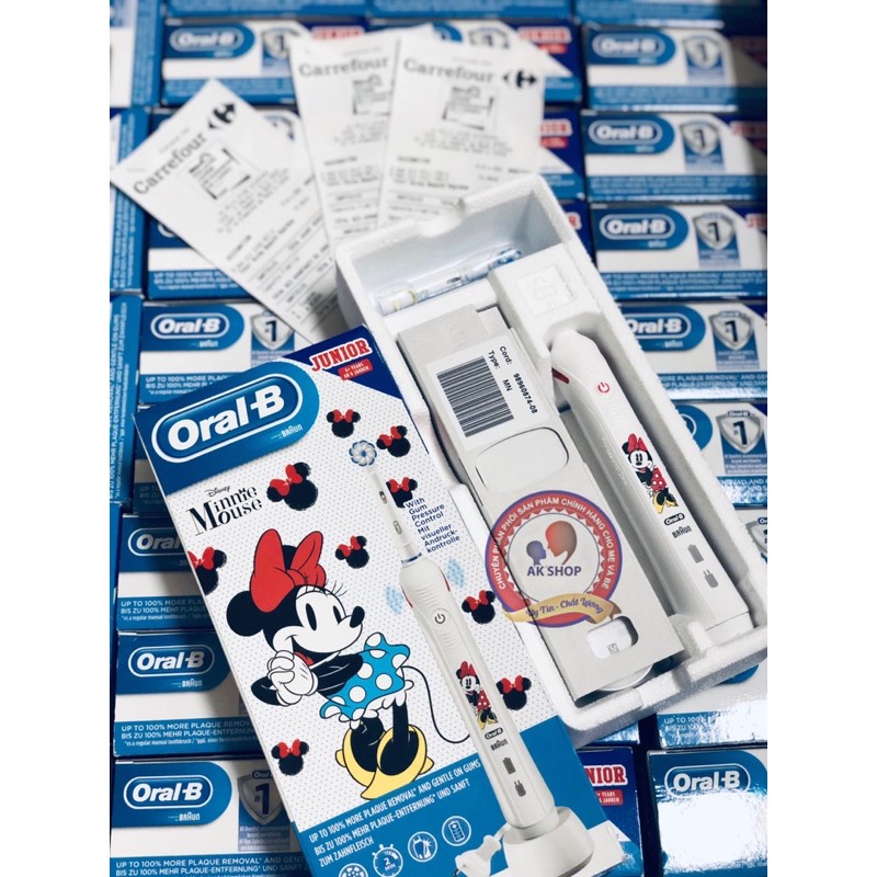 Bàn chải điện Junior oral - b 6y+ hàng chính hãng (starwar, minie mouse)