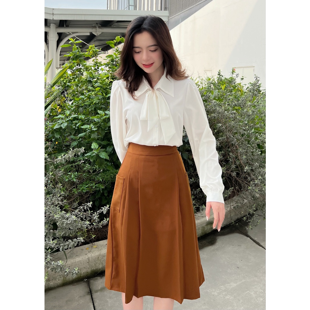 CHÂN VÁY CÔNG SỞ CAO CẤP CHỮ A DÁNG DÀI CV921