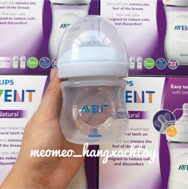  Bình sữa chống đầy hơi Avent Natural 125ml 260ml 330ml