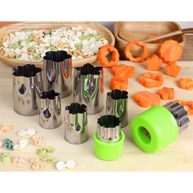 Bộ khuôn cắt tỉa tạo hình rau củ quả 8 món