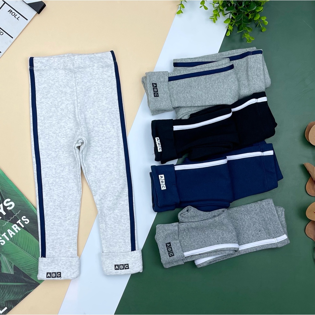 Quần bé gái LITIBABY, in chữ abc ở gấu, size đại 9/14T, chất dầy, ấm