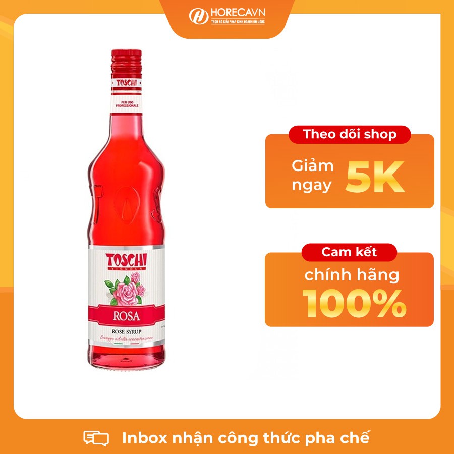 Siro Toschi Hoa Hồng 1000ml - Toschi Rose Syrup 1000ml