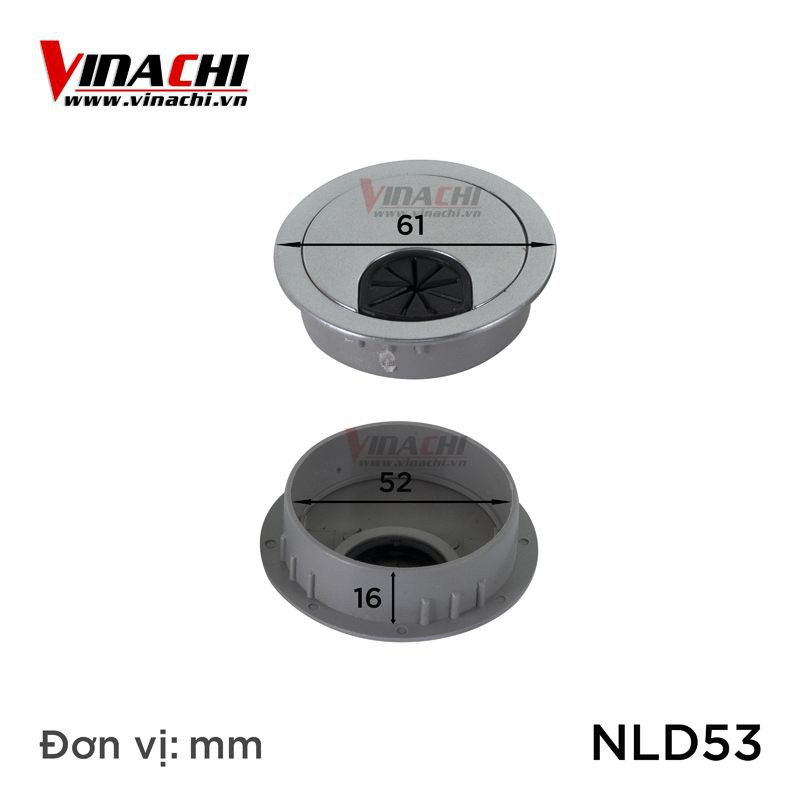 Nắp Luồn Dây Điện Tròn Ghi - Nắp Luồn Dây Điện Tròn Ghi Được Ứng Dụng Trong Sản Suất Đồ Nội Thất Văn Phòng, Bàn Làm Việc