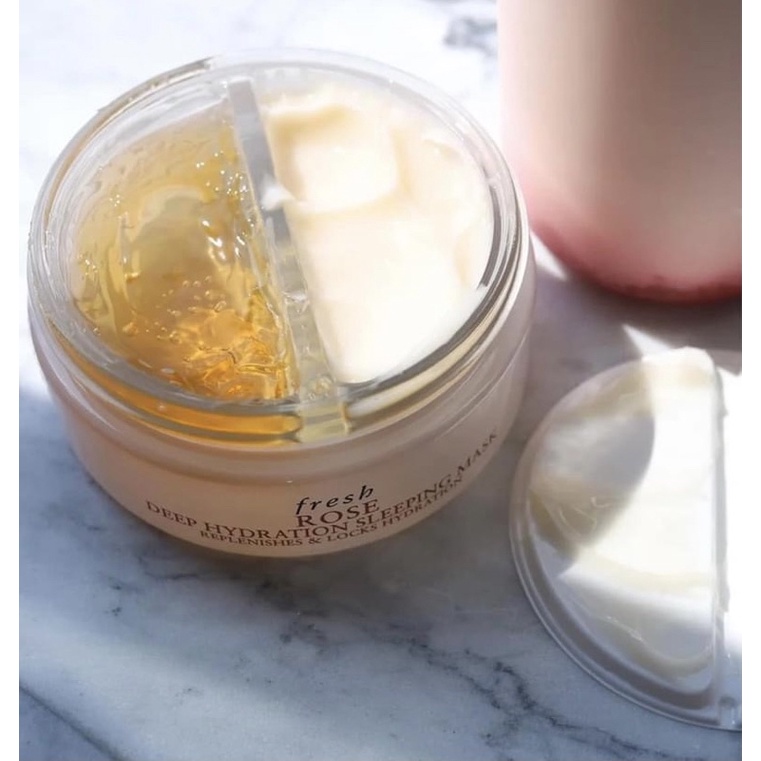 Mặt nạ ngủ Fresh Rose 2 ngăn / Fresh Rose Deep Hydration Sleeping Mask