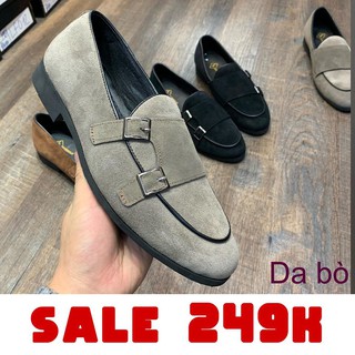 Giày da Nam Công Sở Da Bò lộn Cao Cấp Da Thật Đế Cao Su Êm Cực Bền Made in VIETNAM