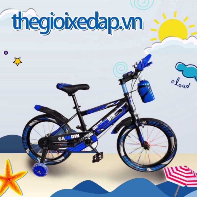 Xe đạp bốn bánh trẻ em kiểu dáng thể thao 12-14-16inch, thích hợp cho trẻ từ 2-8 tuổi. Xe đạp TTL