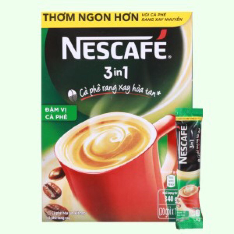 Cà phê hòa tan Nescafe 3 trong 1 đậm vị 340g