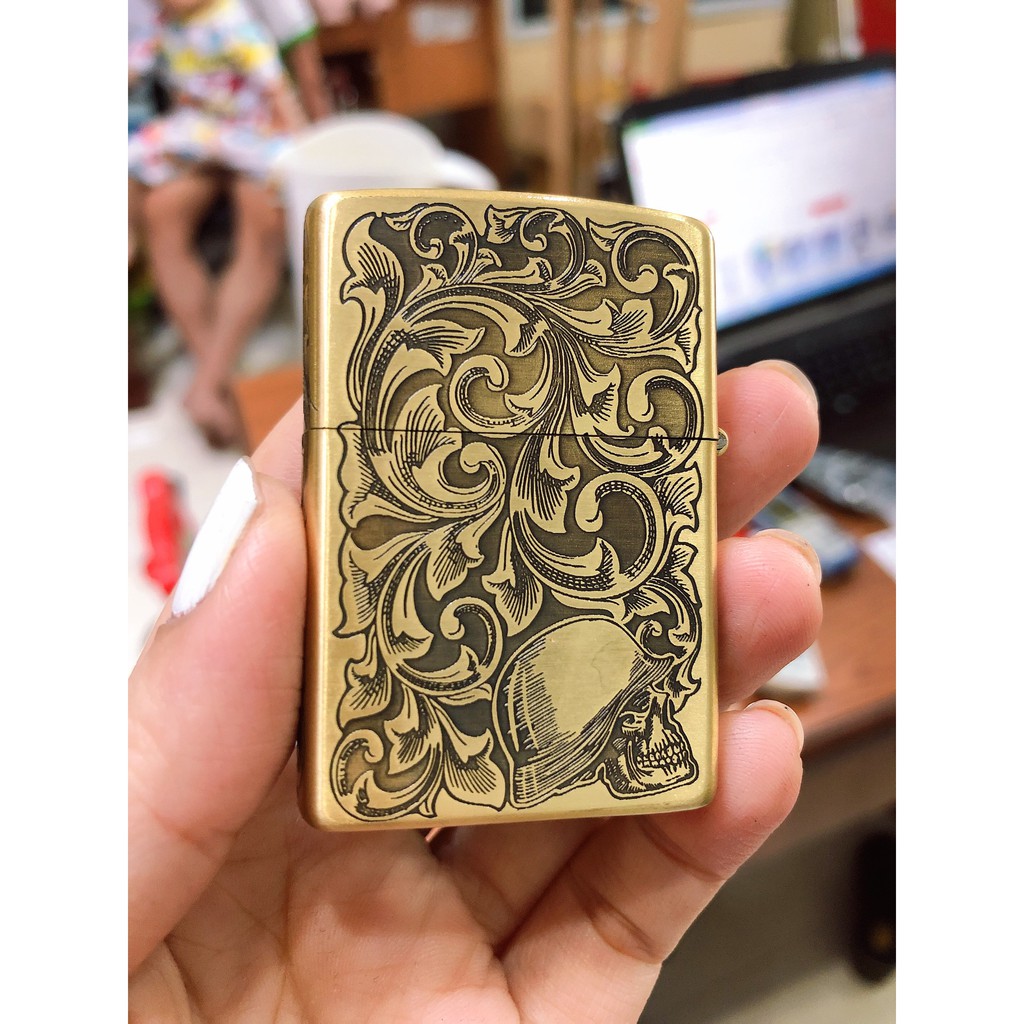 Vỏ Bật Lửa Zippo khắc 5 MẶT HÌNH THIẾU NỮ