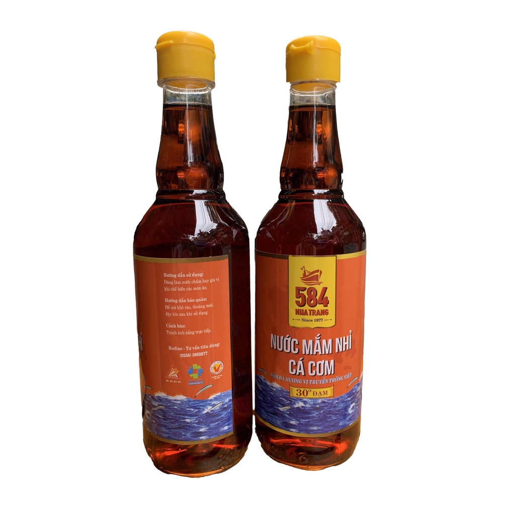 Nước mắm 584 Nha Trang 30 độ đạm chai nhựa (chai 500ml), mắm ngon giá hợp lý, mẫu mã mới