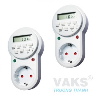Bộ 2 cái ổ cắm hẹn giờ theo tuần và chỉnh giây vaks etg-63a