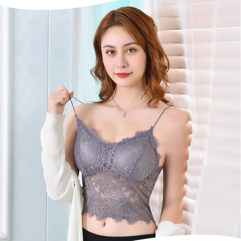 Áo bra Phối ren CAO CẤP mềm mại QUYẾN RŨ - Đệm mút tháo rời - dáng lửng