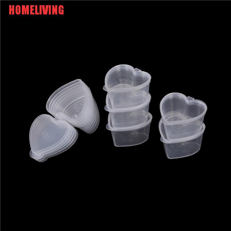 Set 10 Hộp Đựng Đất Sét Dẻo 50ml Có Nắp Đậy Tiện Dụng