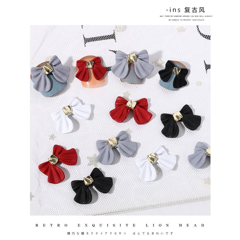 Charm nơ sứ cao cấp, charm nơ đính móng, phụ kiện nơ trang trí móng
