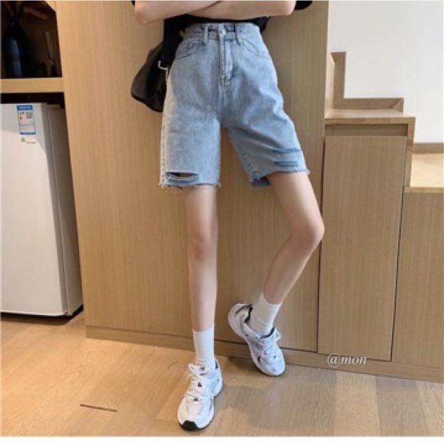  💤Quần Jeans Ngố Rách 3 Line Mới