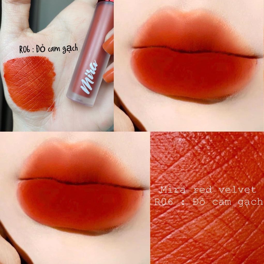 Son mira red velvet R06 - Đỏ cam gạch