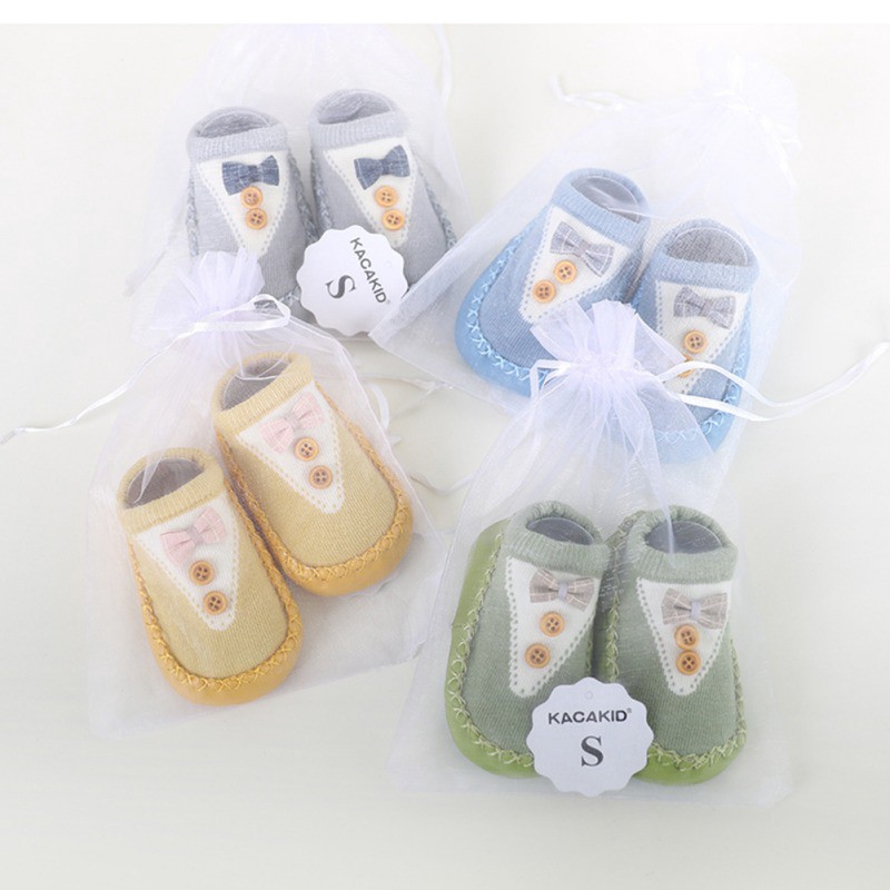 Tất cotton họa tiết nơ đáng yêu cho bé trai và gái