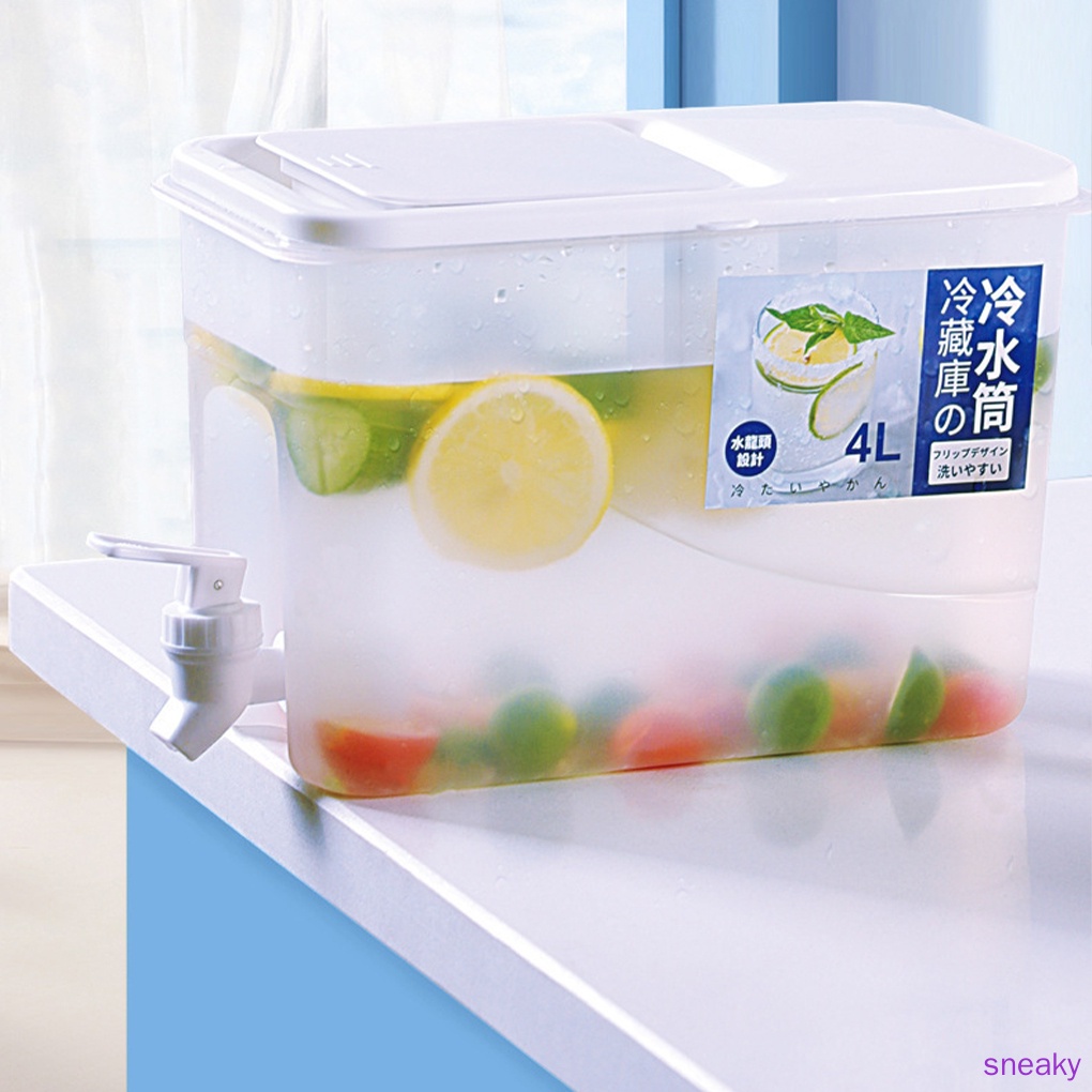 Thùng Đựng Nước Ép 4l Có Vòi Tiện Dụng Cho Tủ Lạnh