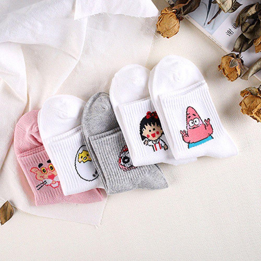 Danilo Vớ Cotton Thấm Hút Mồ Hôi In Hình Hổ Garfield Phong Cách Harajuku Ngọt Ngào Dễ Thương Chất Lượng Cao Cho Nữ