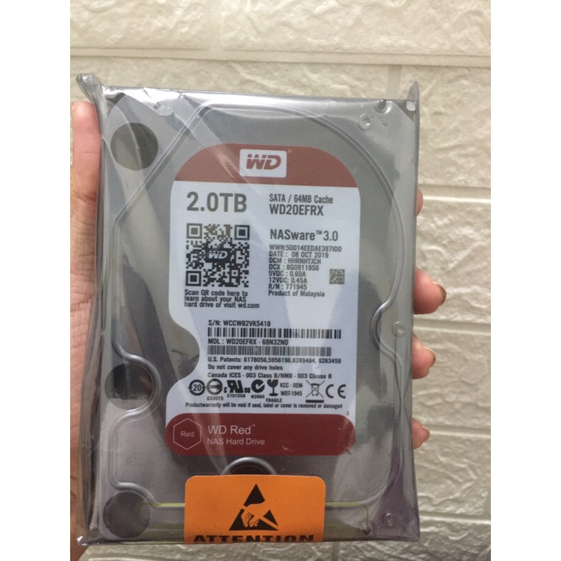 Ổ cứng chuyên dụng hệ thống NAS 2Tb RED mã EFRX