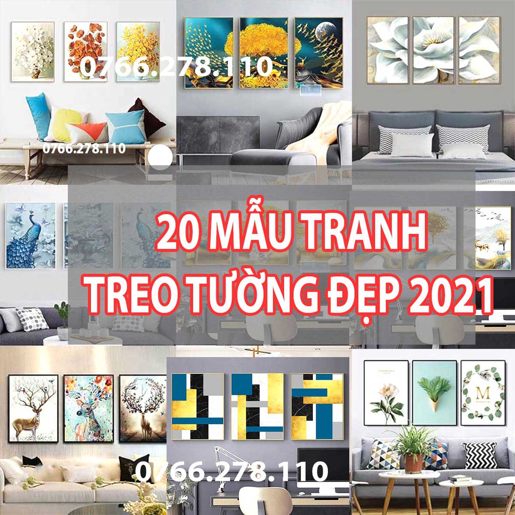 Tranh Treo Tường Bộ 3 Bức - Khung Gỗ Tốt Nhất Thế Giới - Trực Tiếp Xưởng Không Qua Trung Gian