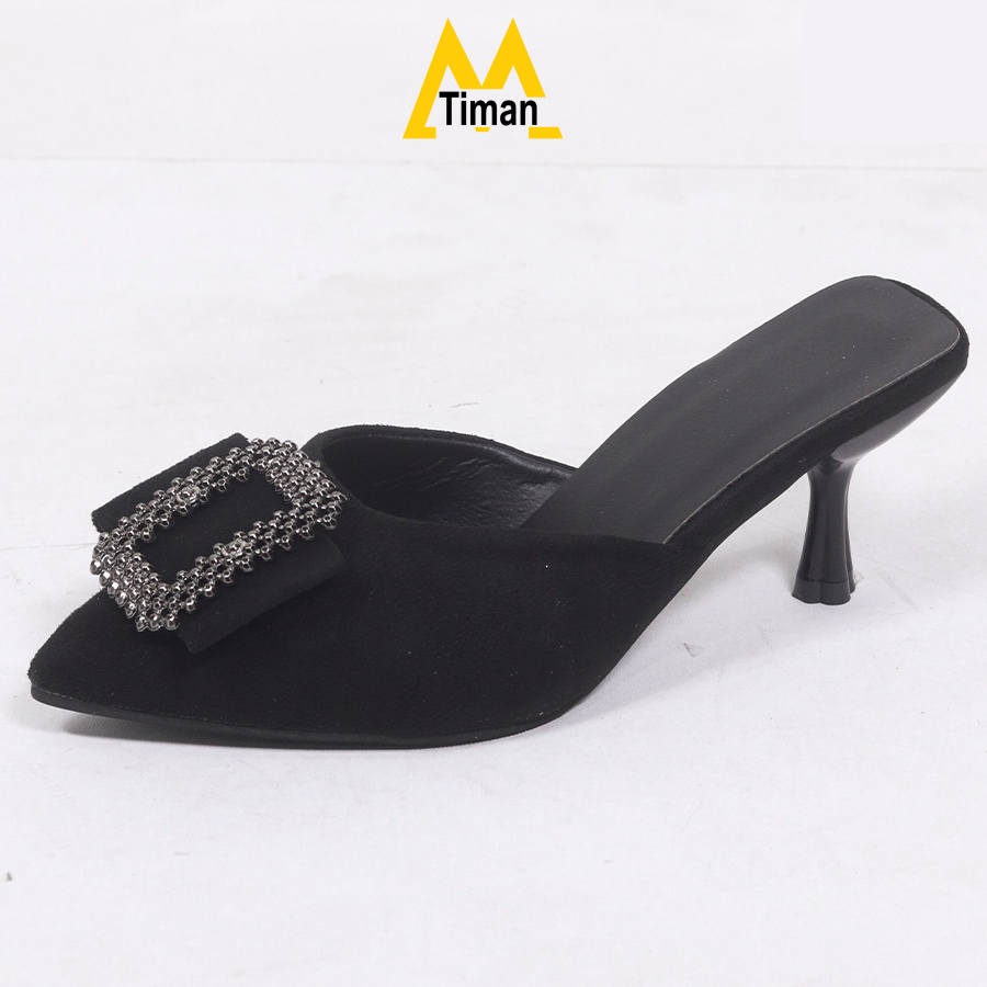 [Mã INCU50 giảm 50K đơn 250K] Giày sục cao gót TIMAN TD18 tôn dáng thời trang nữ tính êm chân bảo hành 1 năm