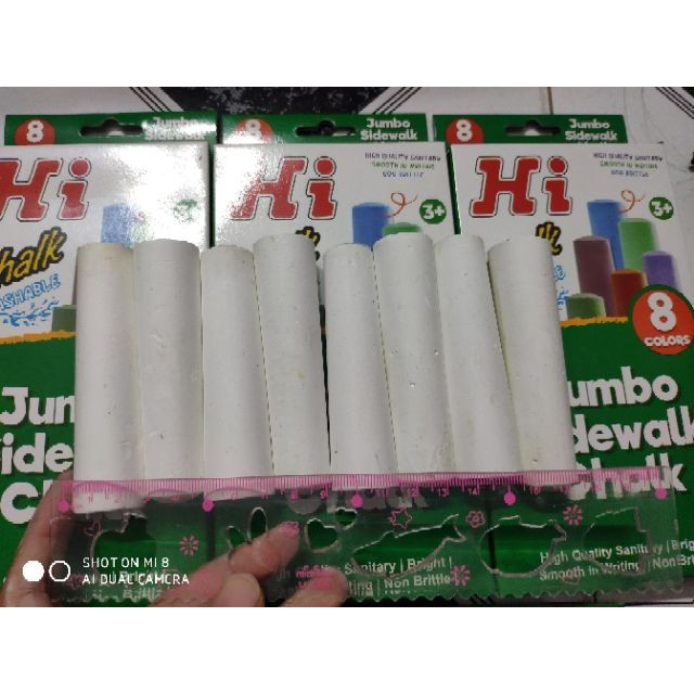 Phấn viết bảng - phấn trắng siêu to hộp 8 cây
