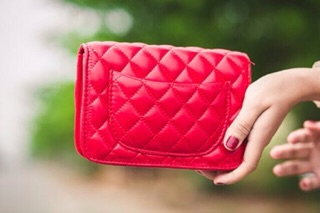 Túi katun da bóng thời trang lịch sự