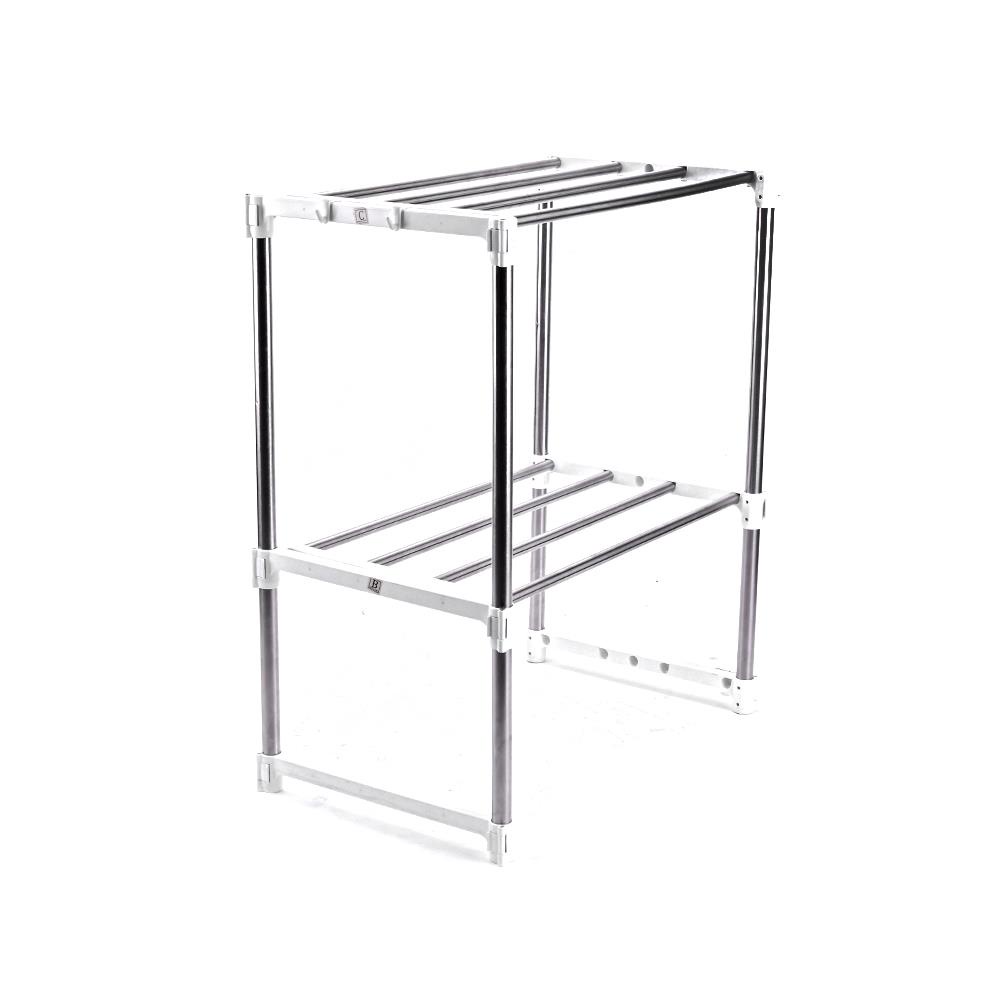 HomeBase KECH Kệ 2 tầng inox JYC022 W63.5xD69xH35.5cm