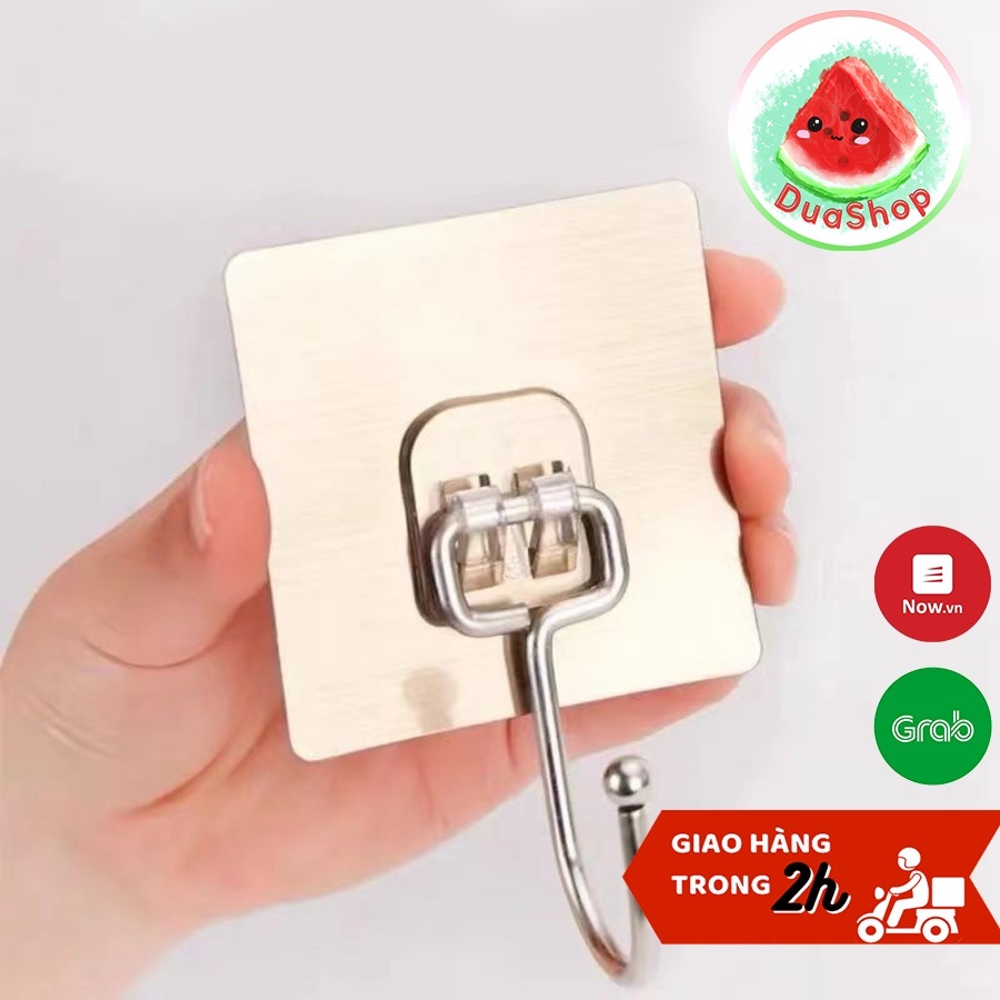 Móc dính tường cao cấp siêu chịu lực kim loại - Móc dán tường công nghệ cao chịu tải 10kg  Duashop