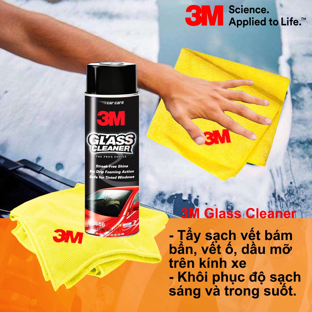 3M Chai xịt tẩy vết bẩn và làm sạch kính lái - 3M Glass Cleaner