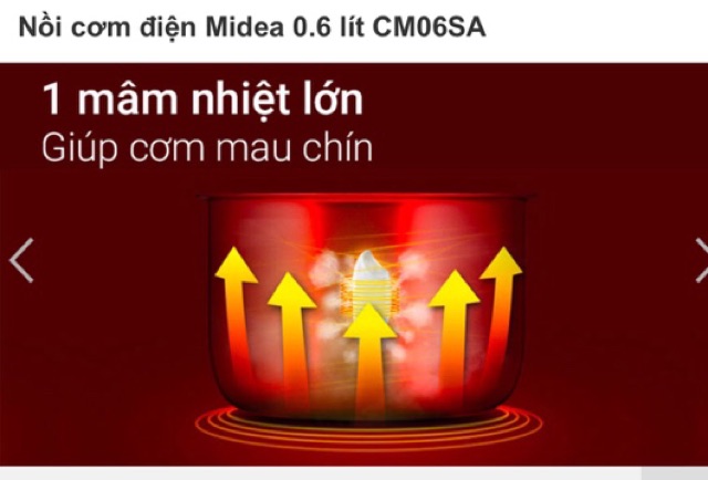 👉Nồi cơm điện Midea 0,6L - Con lợn