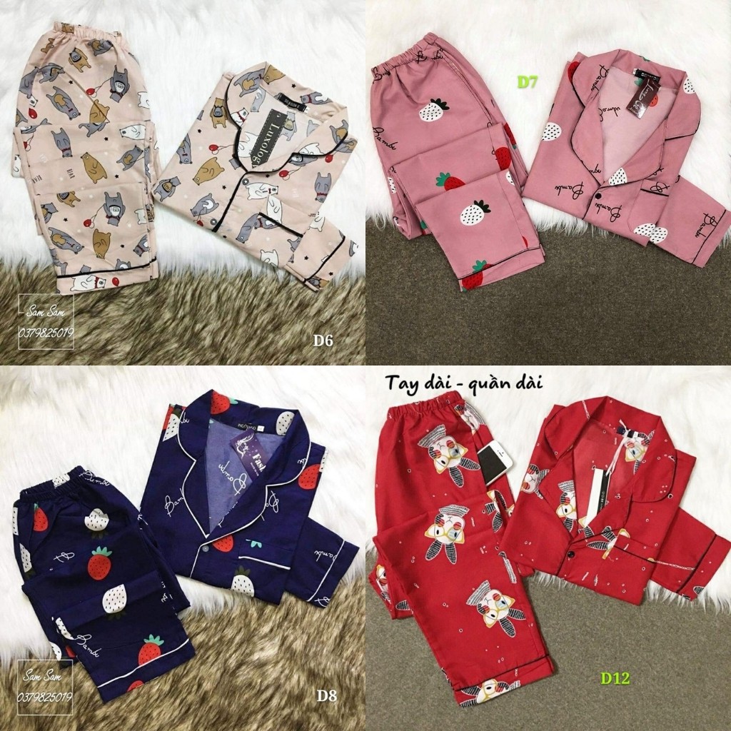 Sale👉Bộ Pijama (Quần Dài-Tay Dài) Bộ Mặc Nhà Kate Thái Cao Cấp Hàng Loại 1 Mềm Mại, Thầm Hút Mồ Hôi, Không Xù | BigBuy360 - bigbuy360.vn