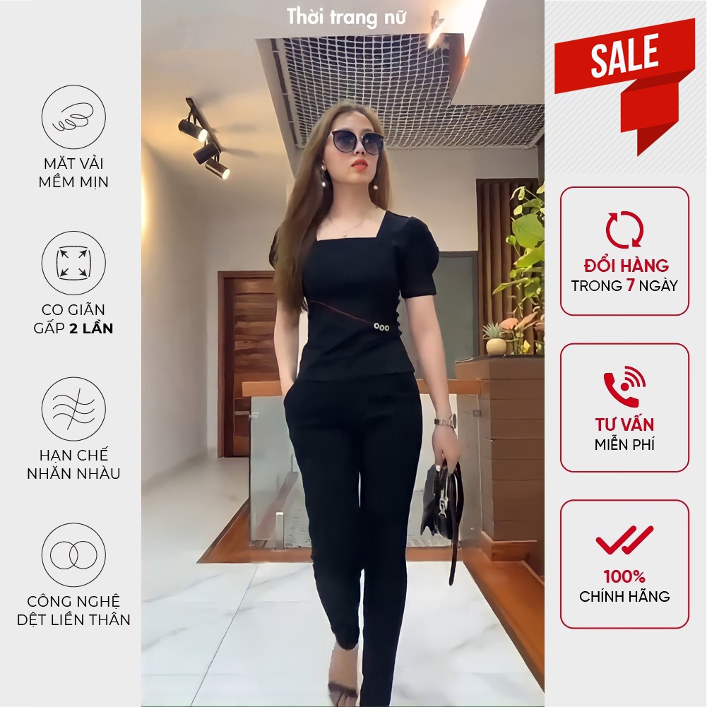 Set đồ nữ, set bộ nữ đẹp, sang chảnh mặc đi làm, đi chơi, đi cafe đều tuyệt vời. Mã BD08