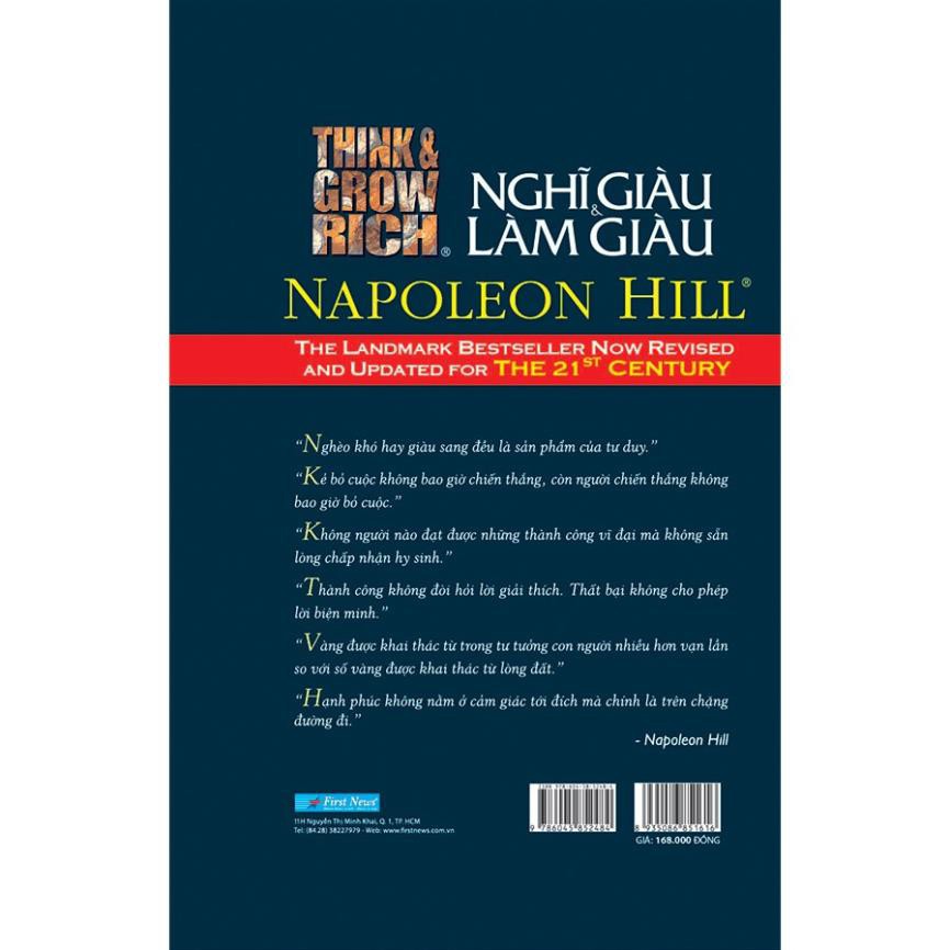 Sách - Nghĩ Giàu và Làm Giàu (Bìa Cứng) - First News