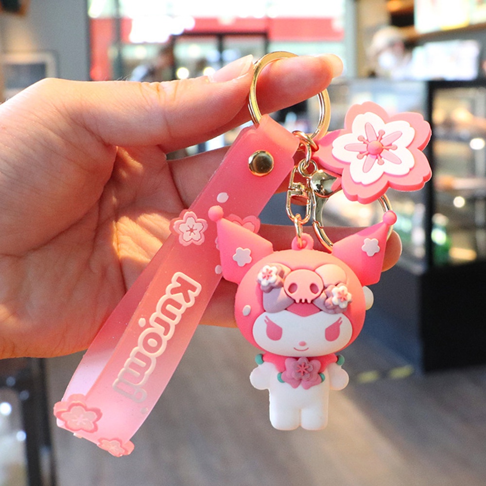 Hoạt Hình Móc Khóa Silicon Hình Nhân Vật Hoạt Họa Sanrio Sakura Kuromi Melody Hello Kitty Đáng Yêu