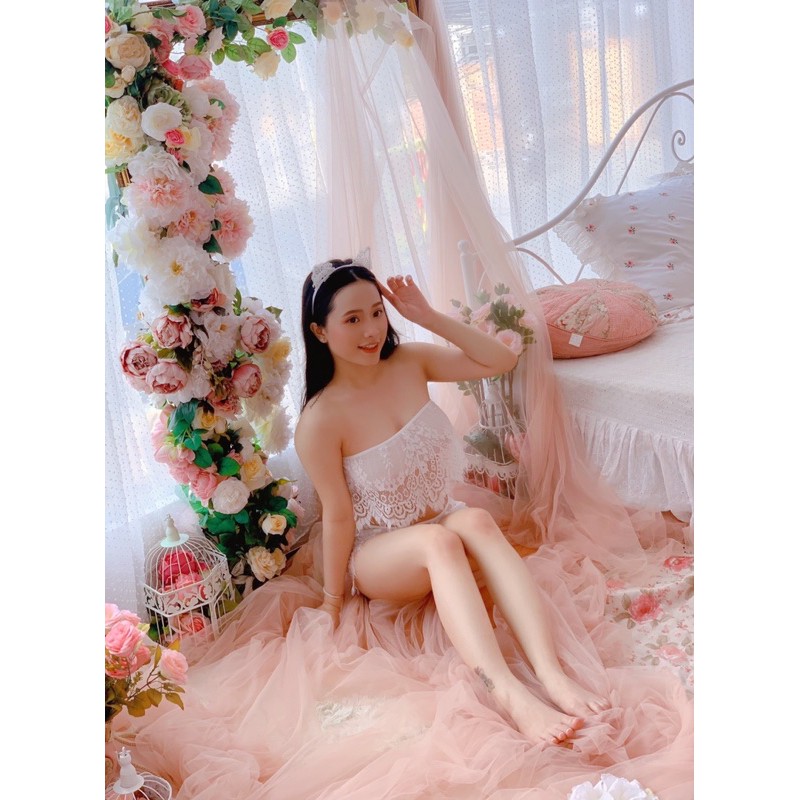Bộ ngủ ren sexy KELLY WANG SX202