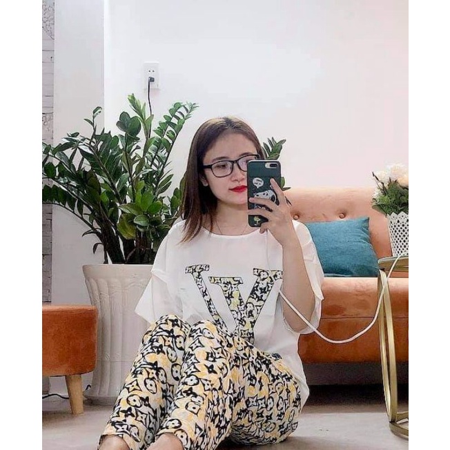 Bộ tay dơi quần dài vải latin