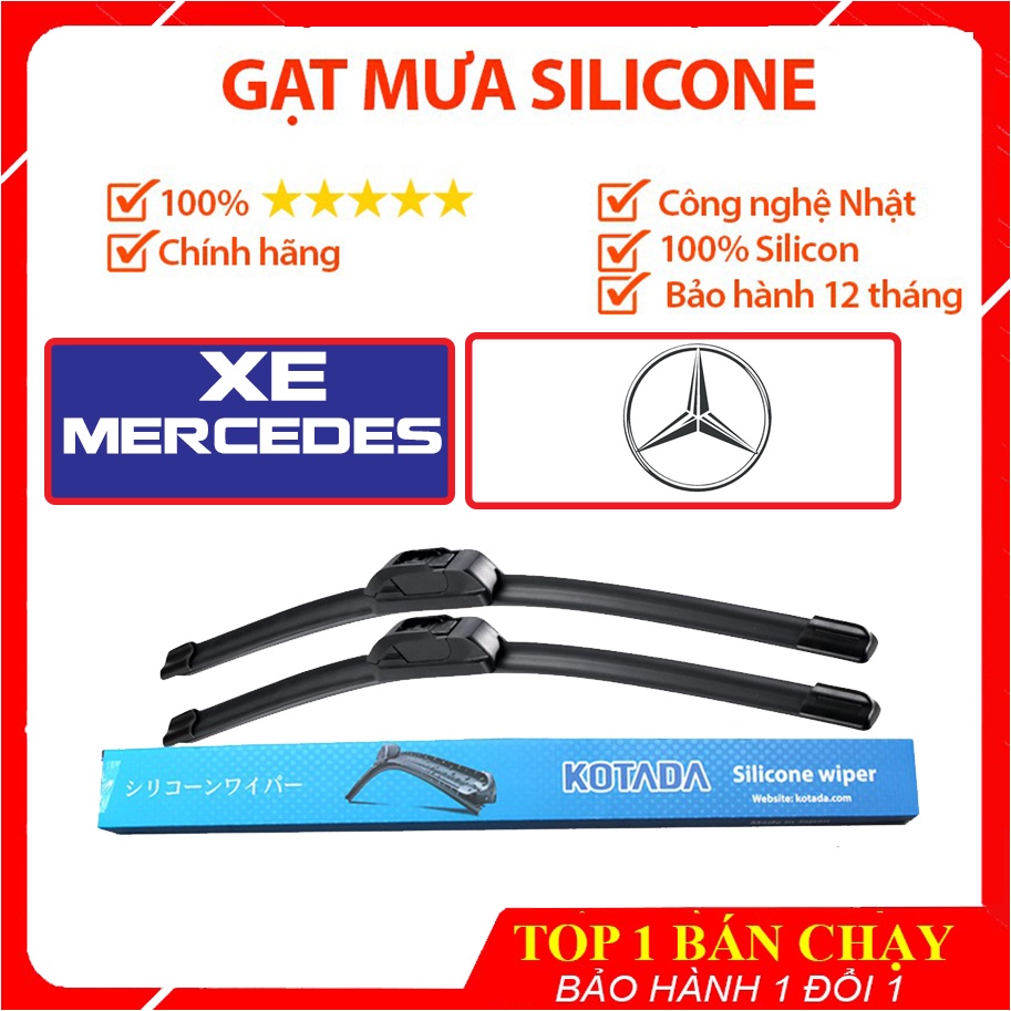 Bộ Gạt Mưa ô tô Silicon Xe Mercedes Chính Hãng Nhật Bản,mã MD3, Gạt sạch boong bảo hành 12T