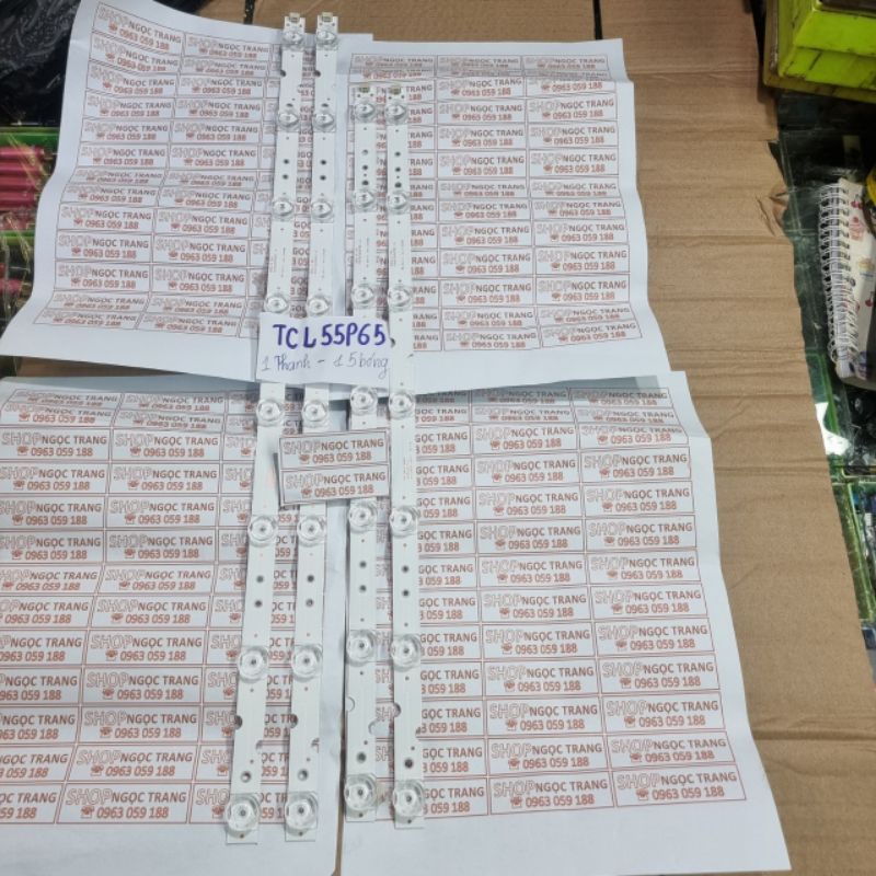 Thanh Led Cho Tivi TCL 55 P6 inch- Giá 2 Thanh Dài 15 Bóng