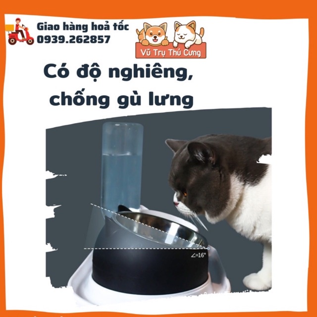 Bát ăn chống kiến cho chó mèo (mẫu tai mèo), Bát ăn tuần lộc chống gù lưng cho thú cưng