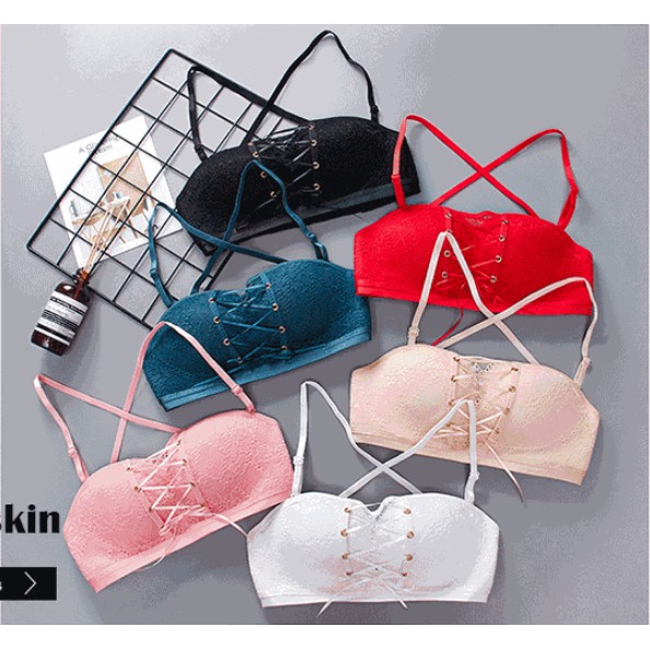 [SỈ] Áo lót cup ngực không dây chống tụt mặc áo hở vai dây rút nâng vòng 1 Sexy AOLOT15
