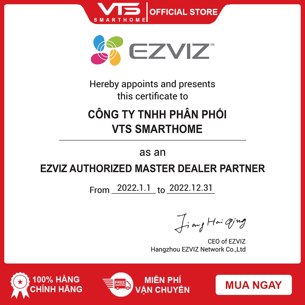 Camera Wifi EZVIZ C6N 2K 4MP Xoay 360 Độ, Đàm Thoại 2 Chiều - Phát Hiện Chuyển Động - C6N 4.0MP - VTS