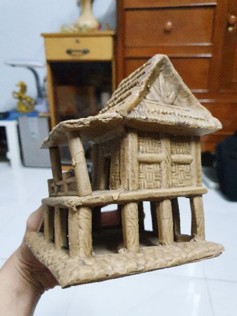 NHÀ TRANG TRÍ HỒ CÁ NON BỘ 14x11x14cm