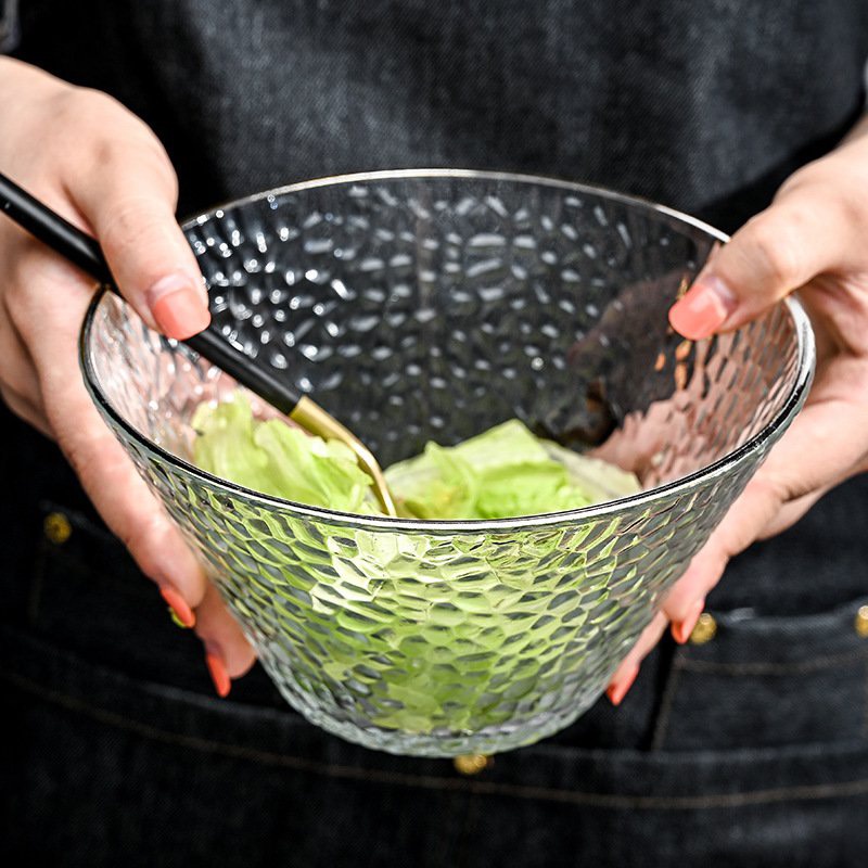 Tô Thủy tinh đựng salat, hoa quả bày biện trang trí cho bữa ăn healthy