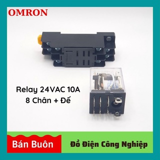 Relay omron 24v 8 chân, rơ le trung gian 24v