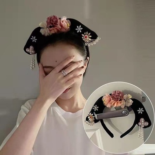 Băng đô cách cách, bờm quý phi, bờm cách cách băng đô rửa mặt nơ cài tóc phong cách Trung Hoa douyin Sunnyday Store